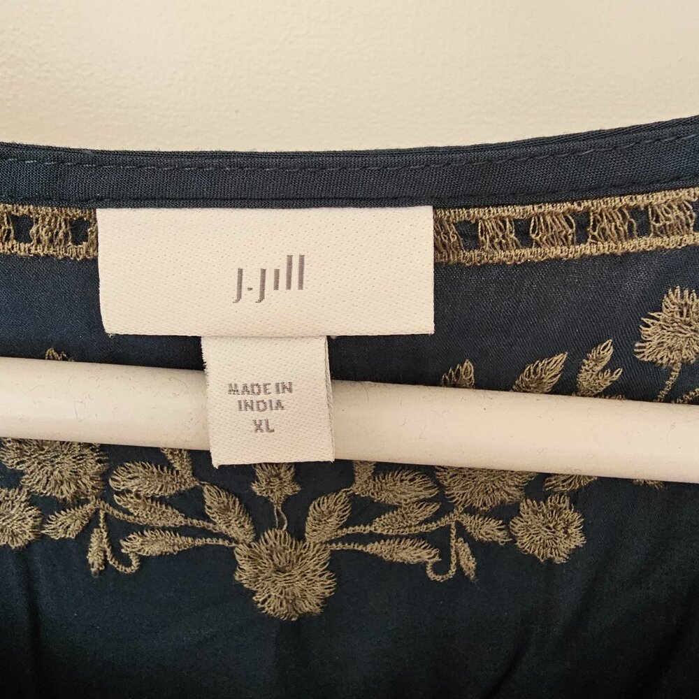 J.Jill Heavily Embroidered Tunic Top XL - Picture 3 of 8